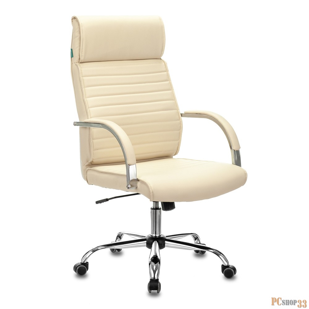 Кресло руководителя Бюрократ T-8010N/SL/IVORY слоновая кость искусственная кожа крестовина хром