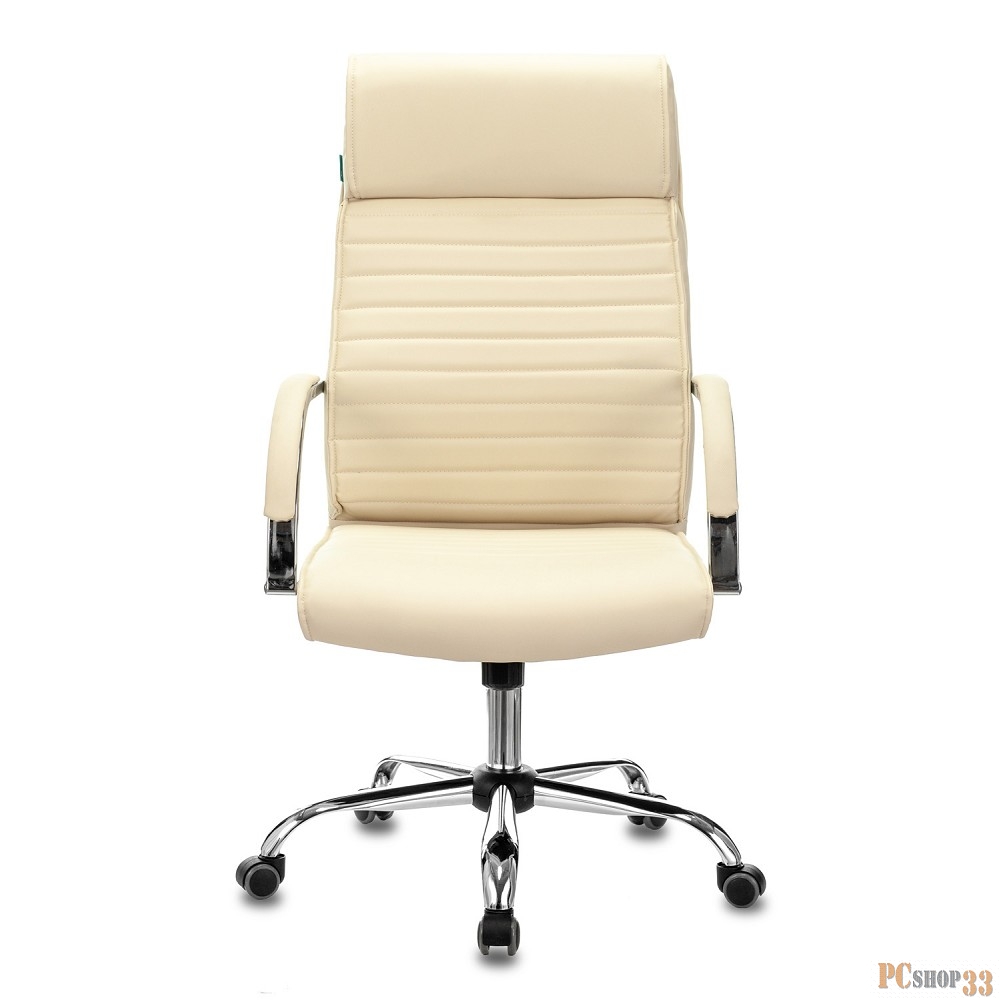 Кресло руководителя Бюрократ T-8010N/SL/IVORY слоновая кость искусственная кожа крестовина хром