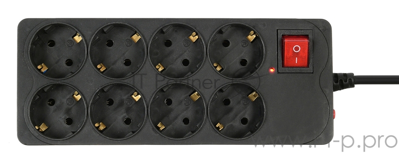 Сетевой фильтр Buro 800SH-5-B 5м (8 розеток) черный (коробка)