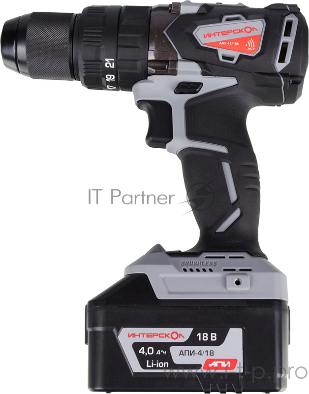 Дрель-шуруповерт ударная Интерскол ДАУ-13/18В аккум. патрон:быстрозажимной (кейс в комплекте)