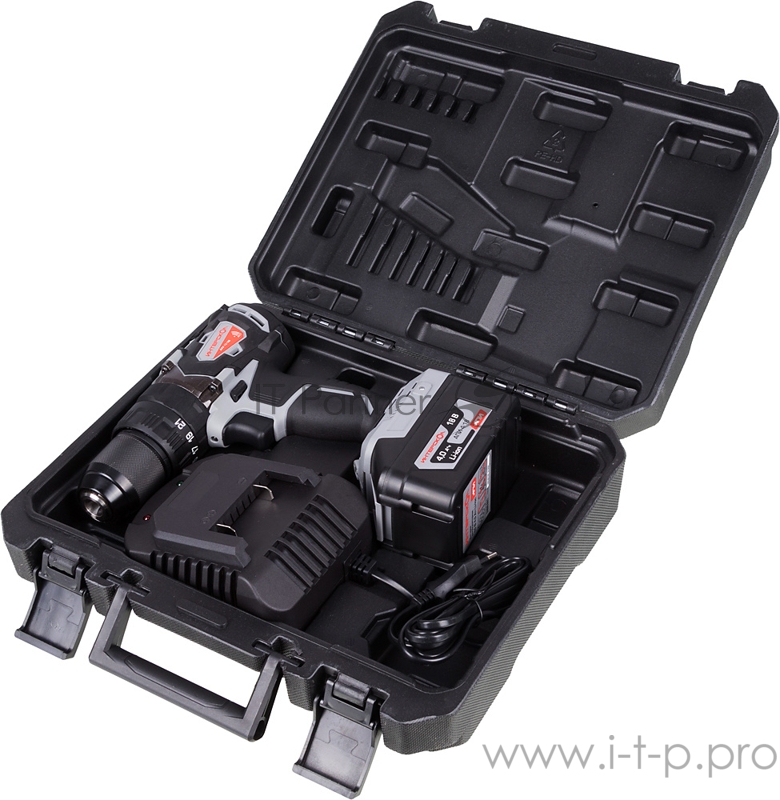 Дрель-шуруповерт ударная Интерскол ДАУ-13/18В аккум. патрон:быстрозажимной (кейс в комплекте)