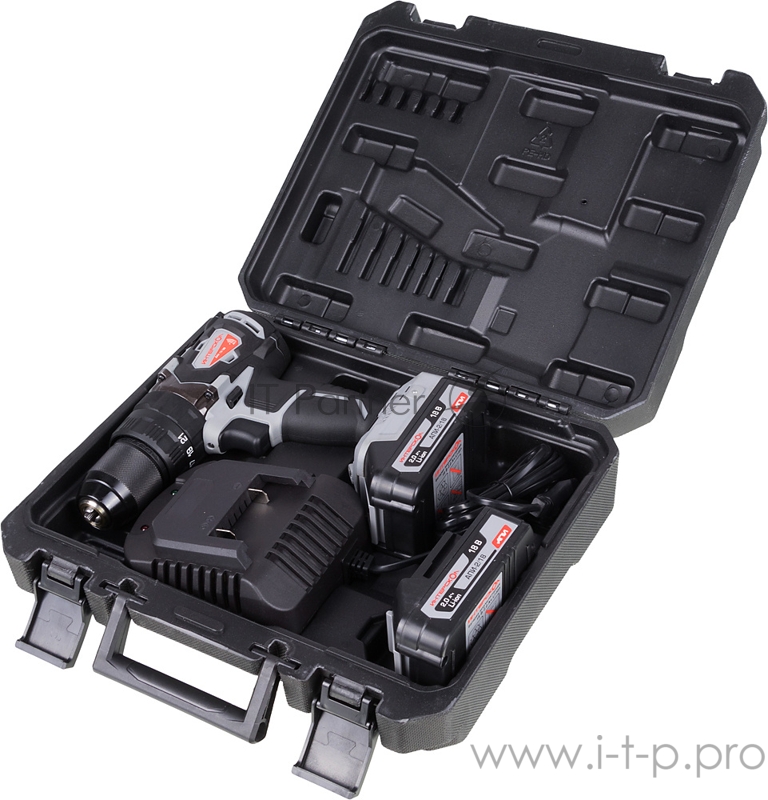 Дрель-шуруповерт ударная Интерскол ДАУ-13/18В аккум. патрон:быстрозажимной (кейс в комплекте)