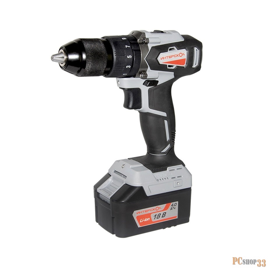Дрель-шуруповерт ударная Интерскол ДАУ-13/18ВК аккум. патрон:быстрозажимной (кейс в комплекте)