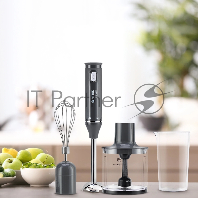 Блендерный набор VITEK Мощность 800 Вт. 1 скорость.Чаша измельчителя объемом 450 мл. VT-8526 (MC)