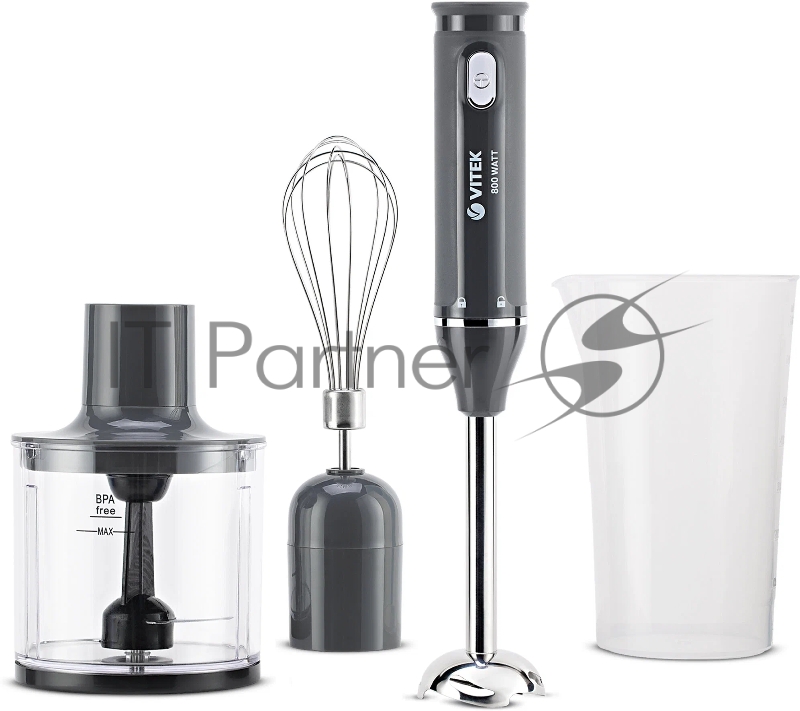 Блендерный набор VITEK Мощность 800 Вт. 1 скорость.Чаша измельчителя объемом 450 мл. VT-8526 (MC)