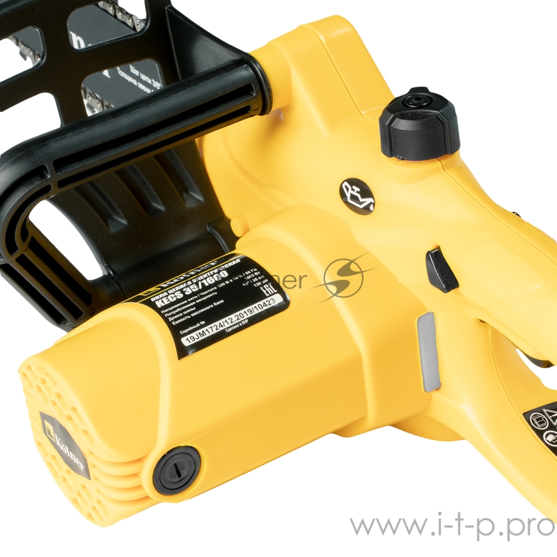 Пила цепная электрическая KOLNER KECS 35/1600 1600Вт, длина шины 14/35см, скорость цепи 12м/с