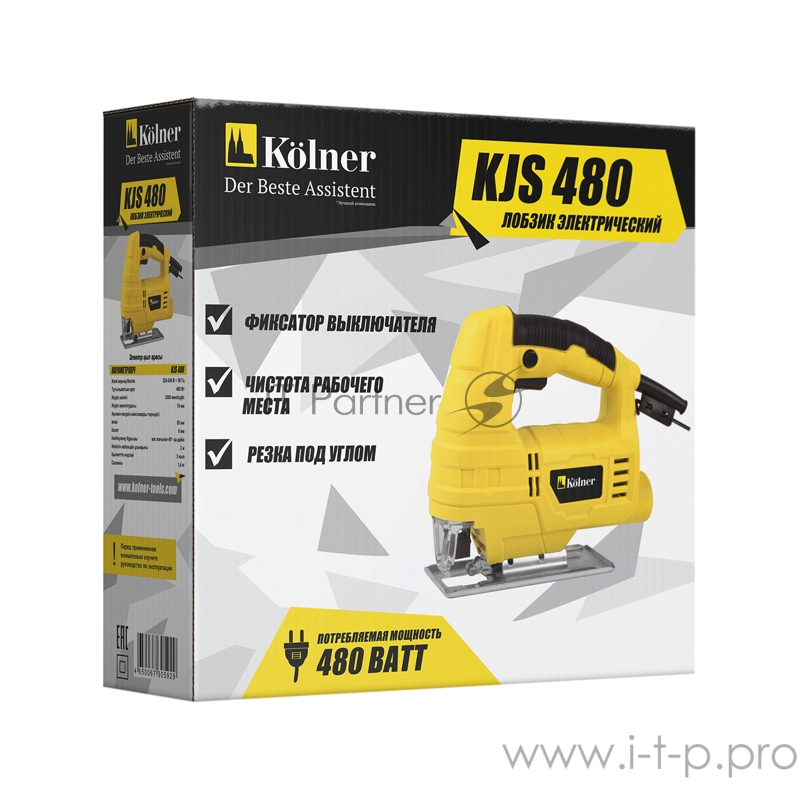 Лобзик электрический KOLNER KJS 480 480 Вт, частота ходов 3000 ход/мин