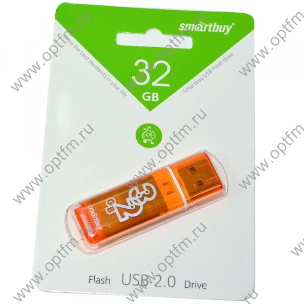 32GB USB 2.0 Flash Drive SmartBuy Glossy оранжевый (SB32GBGS-Or)