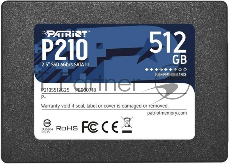 Накопитель SSD Patriot SATA III 512Gb P210S512G25 P210 2.5