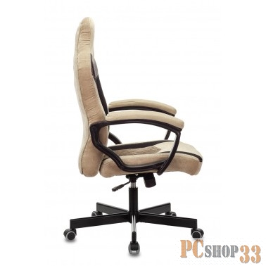 Кресло игровое Бюрократ VIKING 6 KNIGHT BR FABRIC коричневый крестовина металл