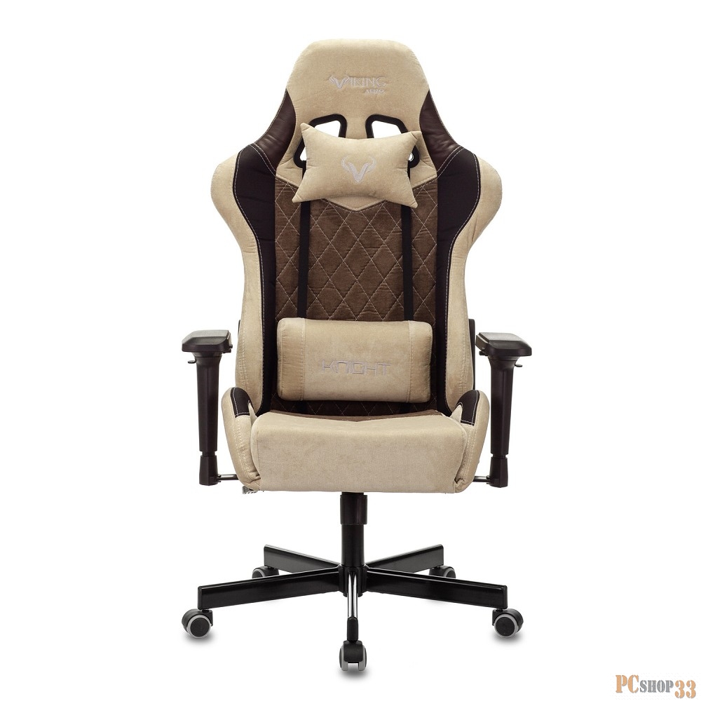 Кресло игровое Бюрократ VIKING 7 KNIGHT BR FABRIC коричневый текстиль/эко.кожа крестовина металл
