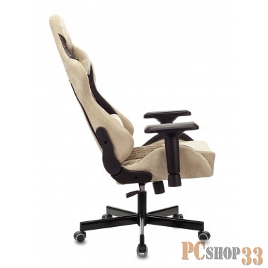 Кресло игровое Бюрократ VIKING 7 KNIGHT BR FABRIC коричневый текстиль/эко.кожа крестовина металл