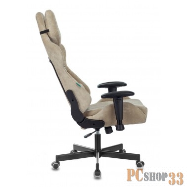 Кресло игровое Бюрократ VIKING KNIGHT LT21 FABRIC песочный крестовина металл