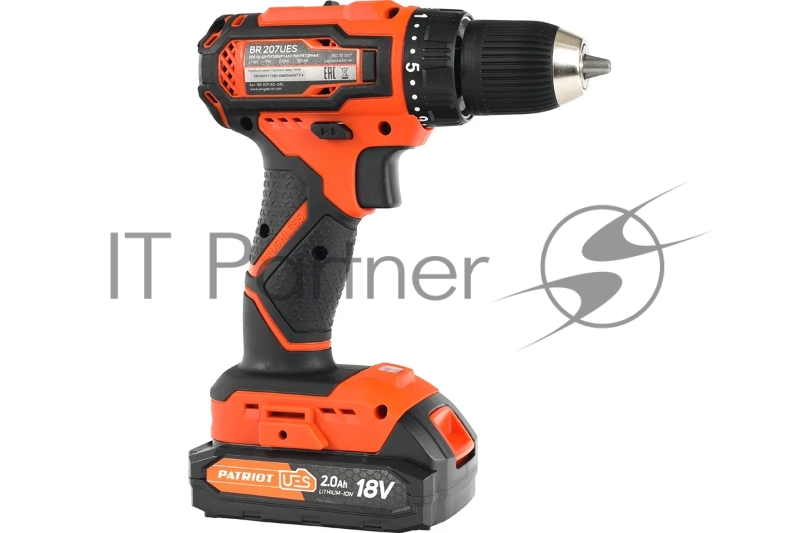 Дрель-шуруповерт аккумуляторная PATRIOT BR 207UES BL