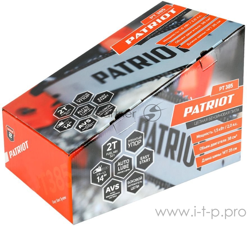 Пила цепная бензиновая PATRIOT PT 385