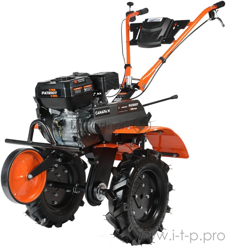 Мотоблок бензиновый ПАТРИОТ САМАРА М (широкое колесо P19*7-8D ) (4 вперед, 2 назад) Россия