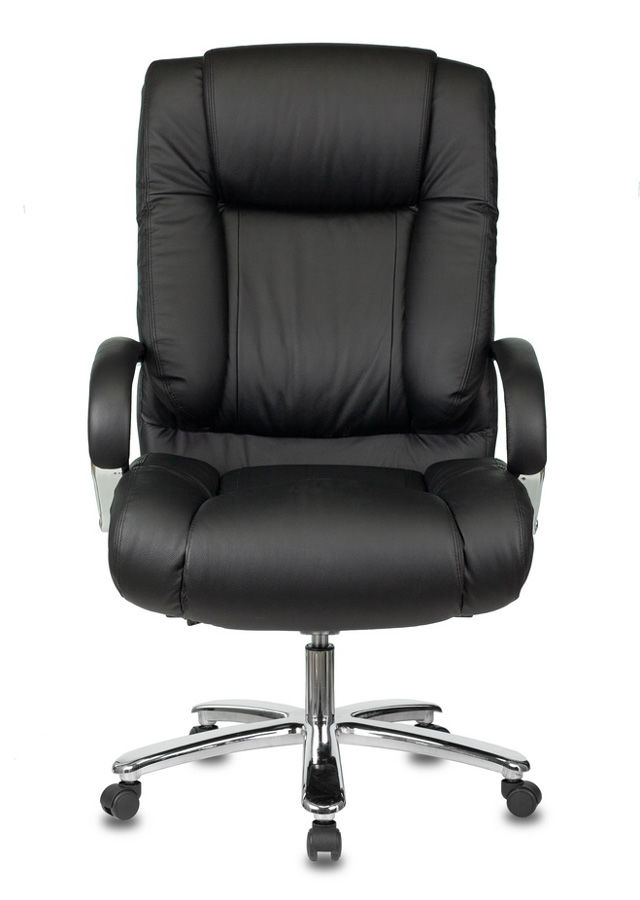 Кресло руководителя Бюрократ T-9925SL/BLACK черный кожа крестовина хром
