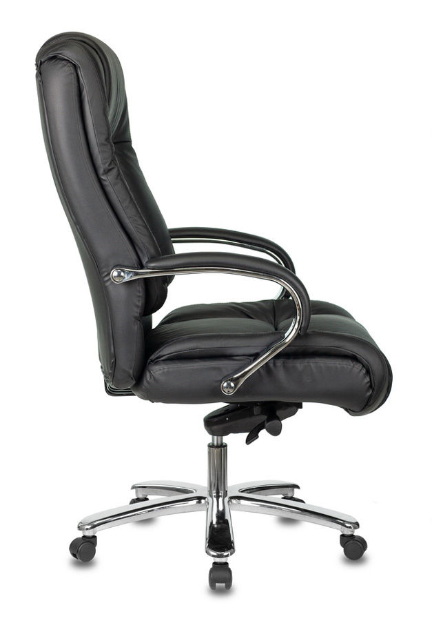 Кресло руководителя Бюрократ T-9925SL/BLACK черный кожа крестовина хром