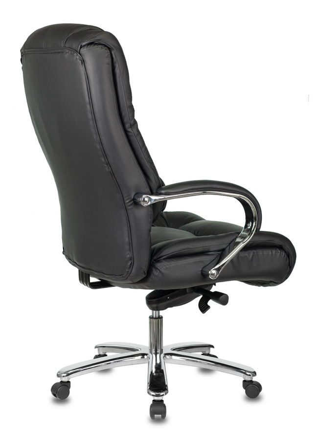 Кресло руководителя Бюрократ T-9925SL/BLACK черный кожа крестовина хром
