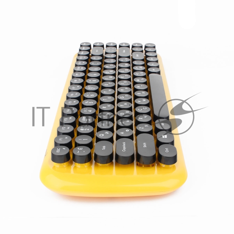 Комплект кл-ра+мышь беспров. Gembird KBS-9000, 2.4ГГц, жёлт., 78 кл., 1600 DPI, бат.в компл.