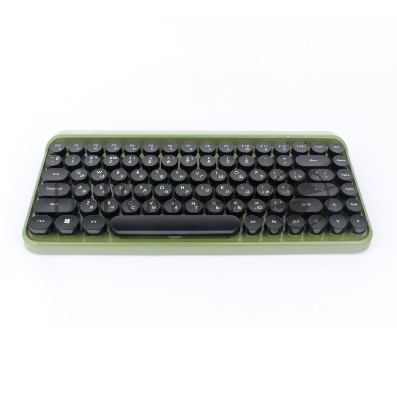 Комплект кл-ра+мышь беспров. Gembird KBS-9001, 2.4ГГц, зел., 78 кл., 1000 DPI, бат.в компл.