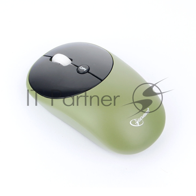 Комплект кл-ра+мышь беспров. Gembird KBS-9001, 2.4ГГц, зел., 78 кл., 1000 DPI, бат.в компл.