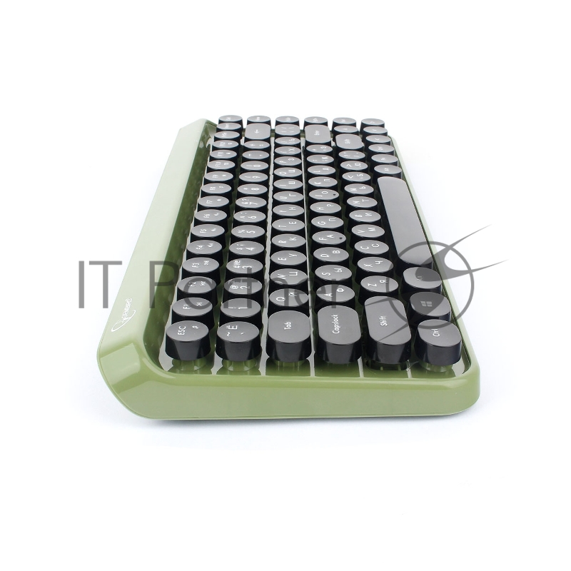 Комплект кл-ра+мышь беспров. Gembird KBS-9001, 2.4ГГц, зел., 78 кл., 1000 DPI, бат.в компл.