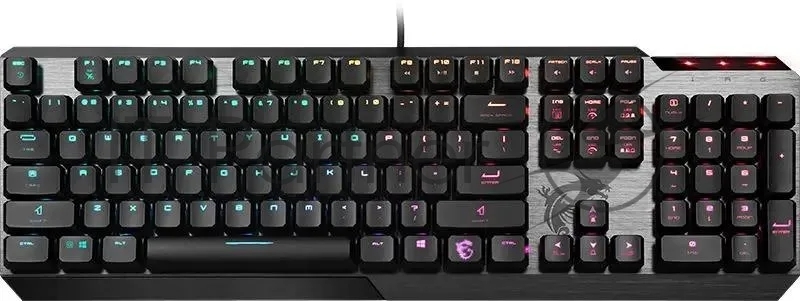 Клавиатура MSI VIGOR GK50 LOW PROFILE RU механическая черный USB Multimedia for gamer LED (подставка для запястий)