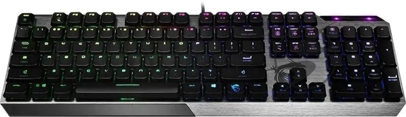 Клавиатура MSI VIGOR GK50 LOW PROFILE RU механическая черный USB Multimedia for gamer LED (подставка для запястий)
