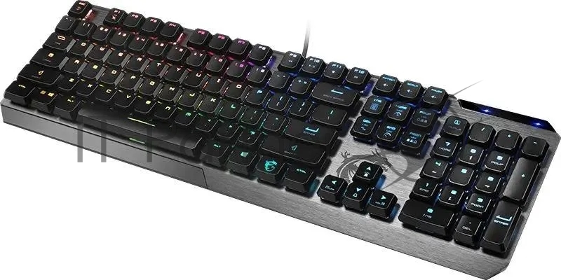 Клавиатура MSI VIGOR GK50 LOW PROFILE RU механическая черный USB Multimedia for gamer LED (подставка для запястий)