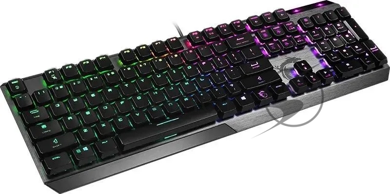 Клавиатура MSI VIGOR GK50 LOW PROFILE RU механическая черный USB Multimedia for gamer LED (подставка для запястий)