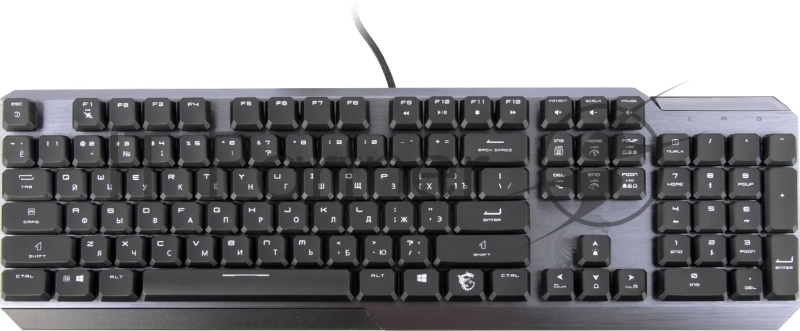 Клавиатура MSI VIGOR GK50 LOW PROFILE RU механическая черный USB Multimedia for gamer LED (подставка для запястий)