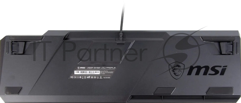 Клавиатура MSI VIGOR GK50 LOW PROFILE RU механическая черный USB Multimedia for gamer LED (подставка для запястий)