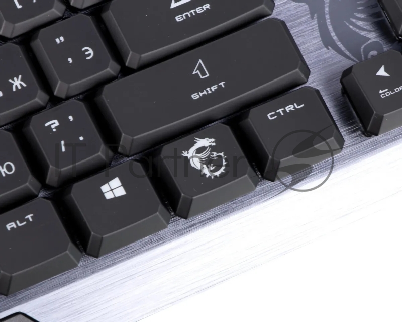 Клавиатура MSI VIGOR GK50 LOW PROFILE RU механическая черный USB Multimedia for gamer LED (подставка для запястий)