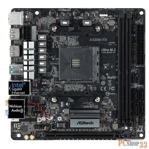 Материнская плата AMD A320 SAM4 MITX A320M-ITX ASROCK