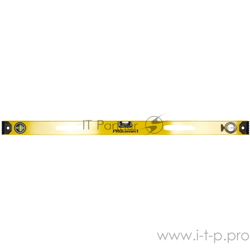 PROconnect (12-9213-4) Уровень алюминиевый «Рельс», 1000 мм, 3 глазка (1 поворотный)