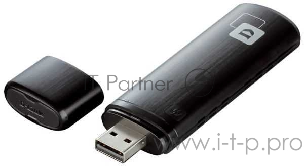 Сетевой адаптер WiFi D-Link DWA-182/RU/E1A USB 3.0 (ант.внутр.) 1ант.
