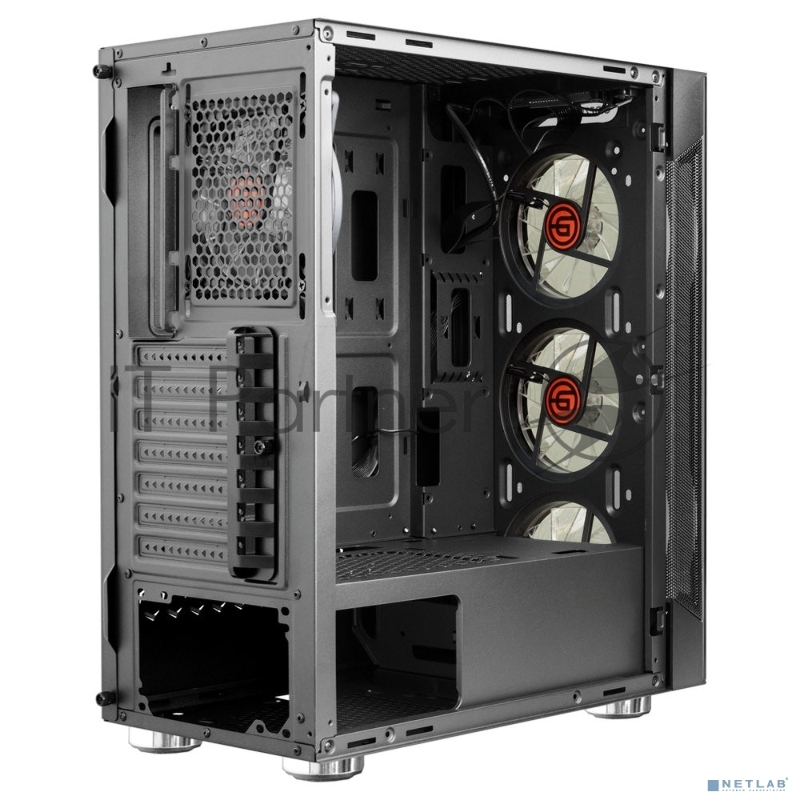 Корпус Ginzzu CL280 FAN 12CM RGB*4 USB3.0 Window