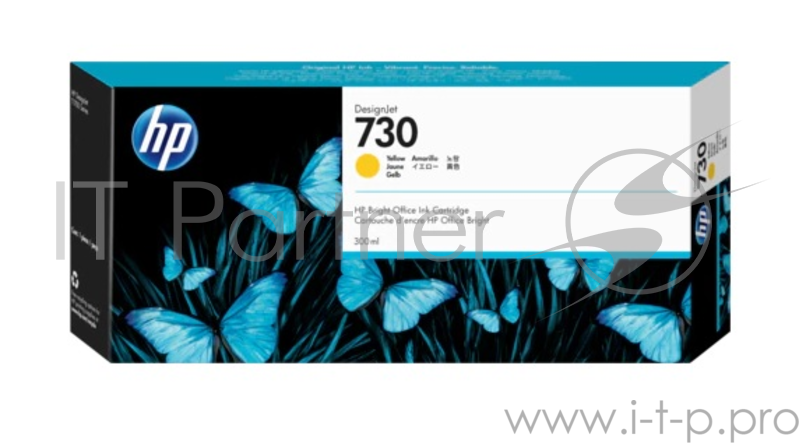 Расходные материалы HP P2V70A Картридж HP желтый {HP DesignJet T1700, (300 мл)}