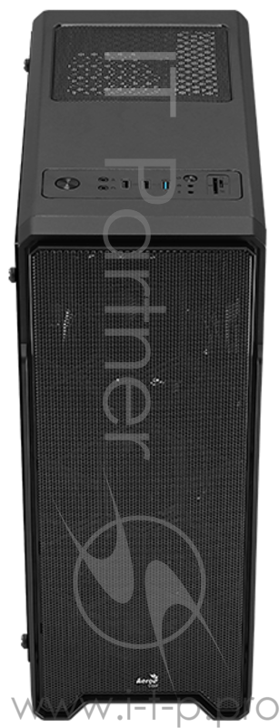 Корпус Aerocool Ore Saturn FRGB-G-BK-v1 (2xUSB, 2xAudio, 0.5 мм,3x120 мм FAN, прозрачная стенка-закаленное стекло, ATX,