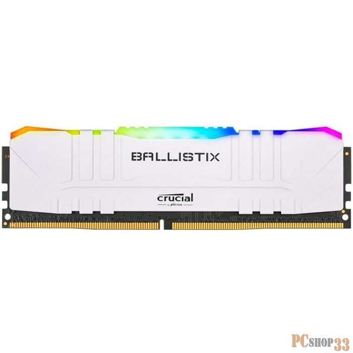 Модуль памяти Crucial DRAM Ballistix White RGB 16GB DDR4 3200MT/s CL16 Unbuffered DIMM 288pin White RGB, EAN: 649528824752