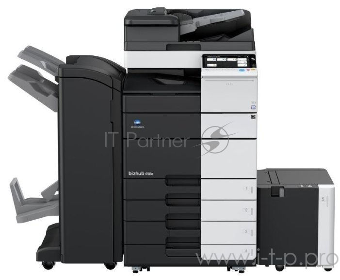 МФУ Konica Minolta bizhub 458e (AA6U021), принтер/сканер/копир, (A3, печать A4-45 стр/мин, A3-22 стр/мин) это базовый блок, опции для полноценной работы преобретаются отдельно. Необходим обязательный запуск устройства сертифицированным сервисным инже
