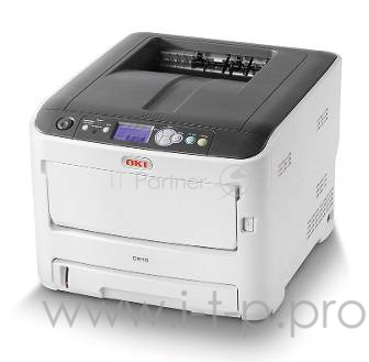 Принтер OKI C612n (46406003) светодиодный цветной, А4, 36/34 стр/мин, 1200x600 dpi, 256 Мб, подача: 400 лист., вывод: 350 лист., Post Script, Ethernet, USB, ЖК-панель