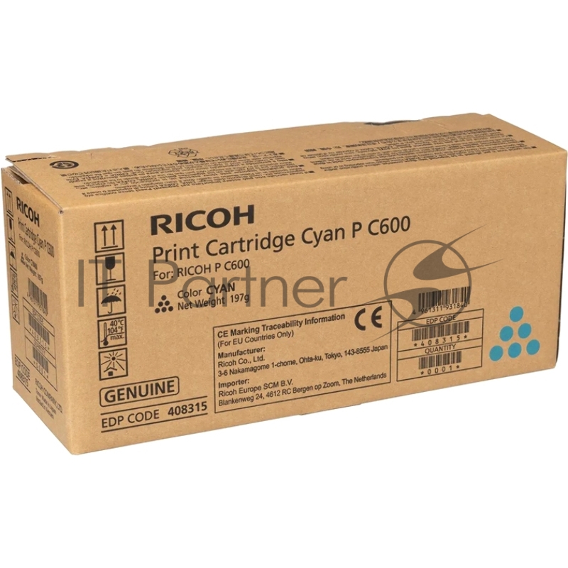 Тонер Ricoh тип P C600 голубой