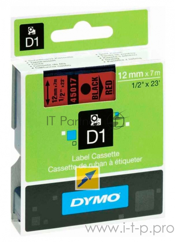 Картридж ленточный Dymo D1 S0720570 черный/красный для Dymo