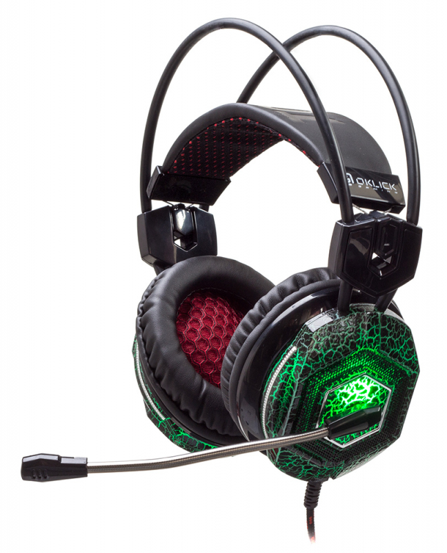 Наушники с микрофоном Oklick HS-L500G черный 2.2м мониторы оголовье