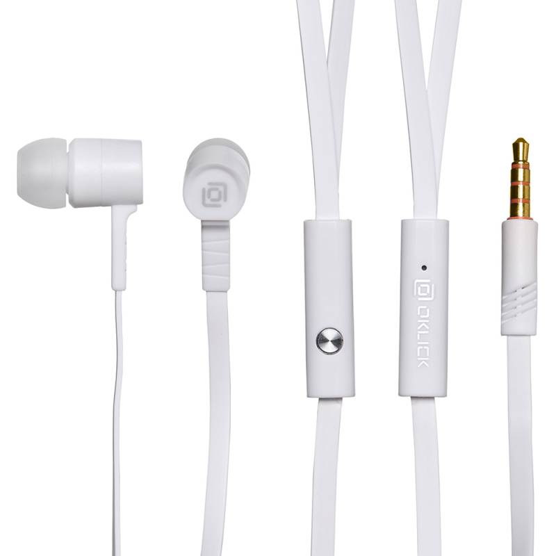 Гарнитура вкладыши Oklick HS-S-220 1.2м белый проводные