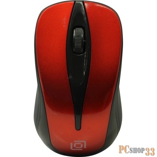 Мышь Oklick 675MW черный/красный оптическая (800dpi) беспроводная USB (2but)