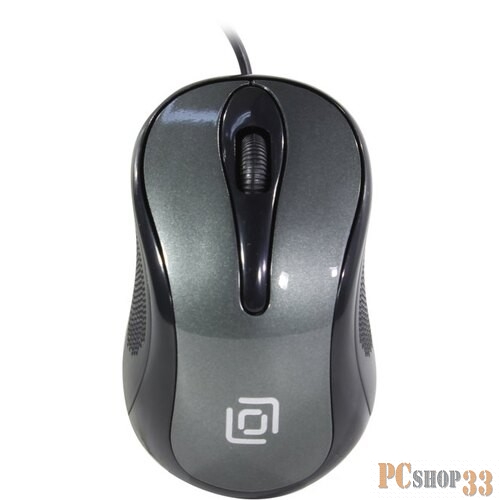 Мышь Oklick 385M черный/серый оптическая (800dpi) USB для ноутбука (2but)