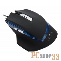 Мышь Oklick 715G черный оптическая (1600dpi) USB игровая (6but)